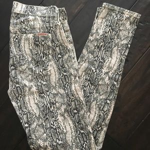 Hudson Jeans Snake Print Black and White Women Jeans